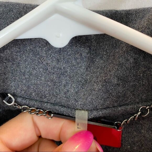 Firmiana Brand Wool‎ Blend Mutlitone Grey Color Block Vest Zipper Size Large - Picture 9 of 10